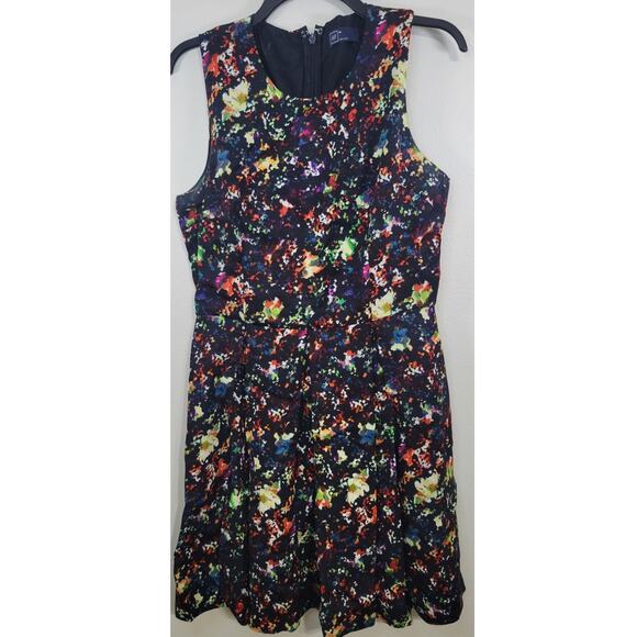 Gap Dress Womens Size 8 Dress Black Splatter Print Dress Classic Streetwear Punk - Picture 1 of 8